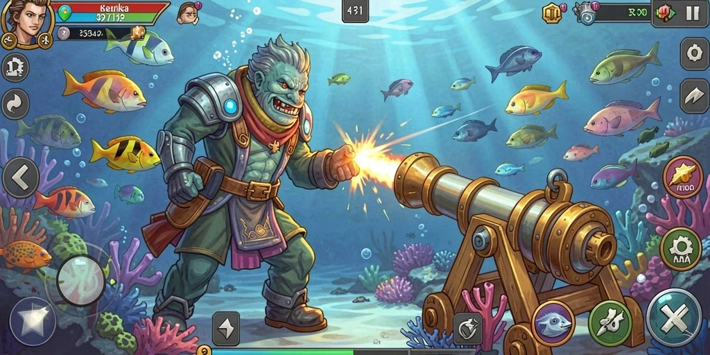 Screenshot karakter kustomisasi yang menarik.